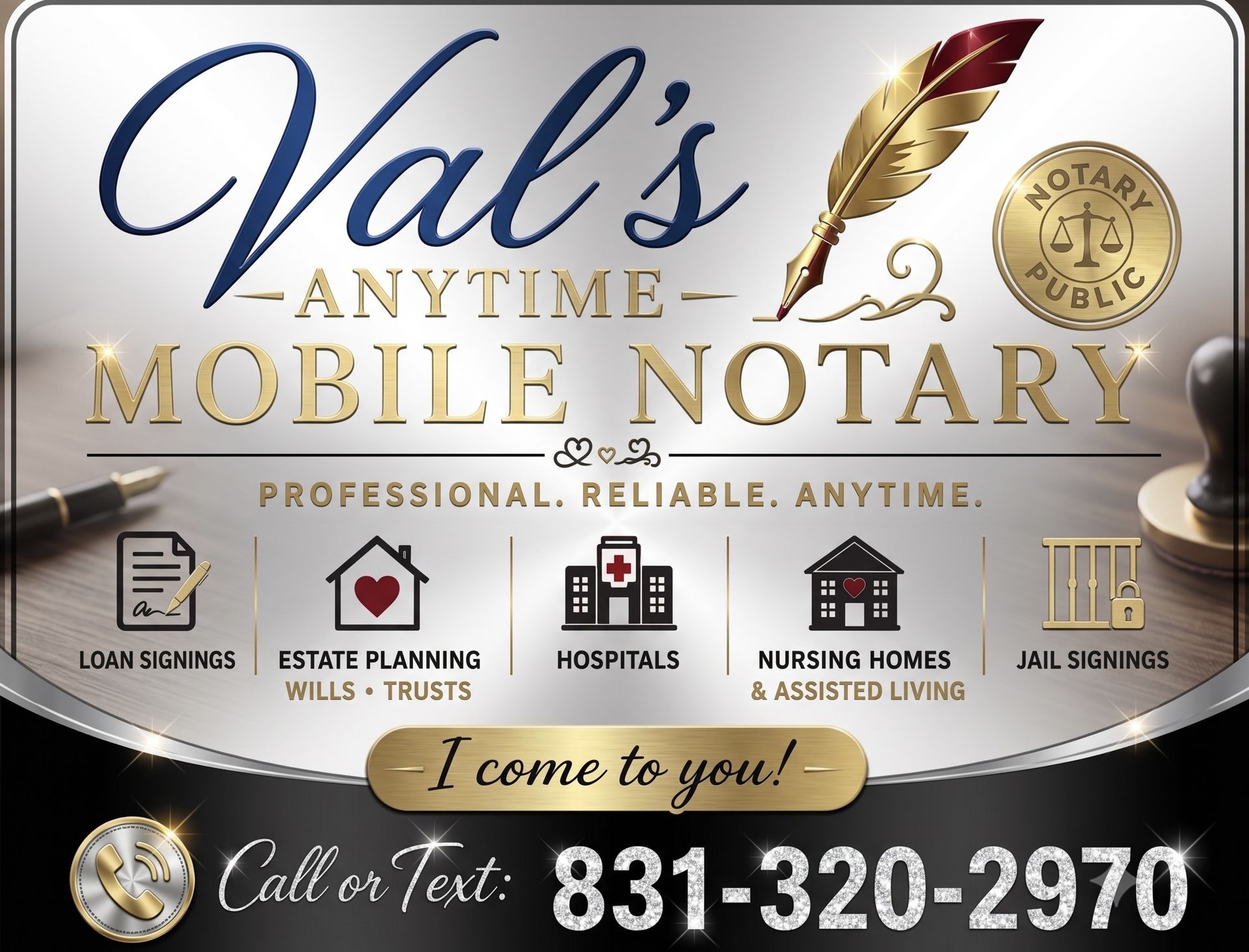Vals Anytime Mobile Notary logo